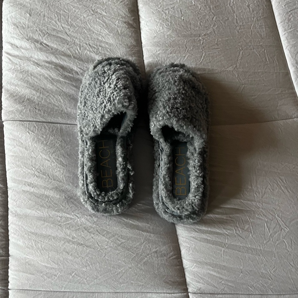 Matisse Gray Cozy Slippers Mule Style